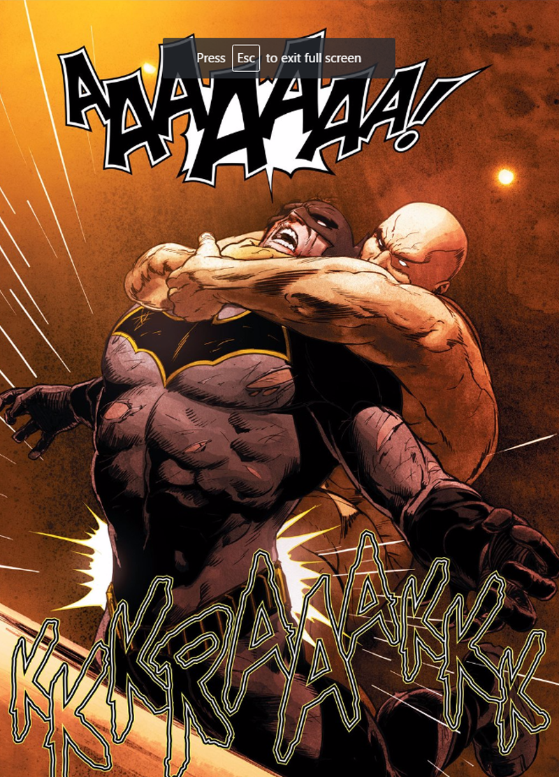 Illustration for article titled Bane and Batman's Back Just Had a Rematch